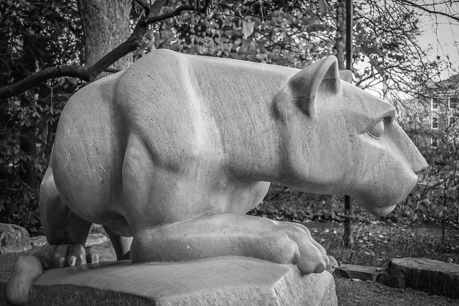 The Nittany Lion Shrine Profile In Bw Photograph