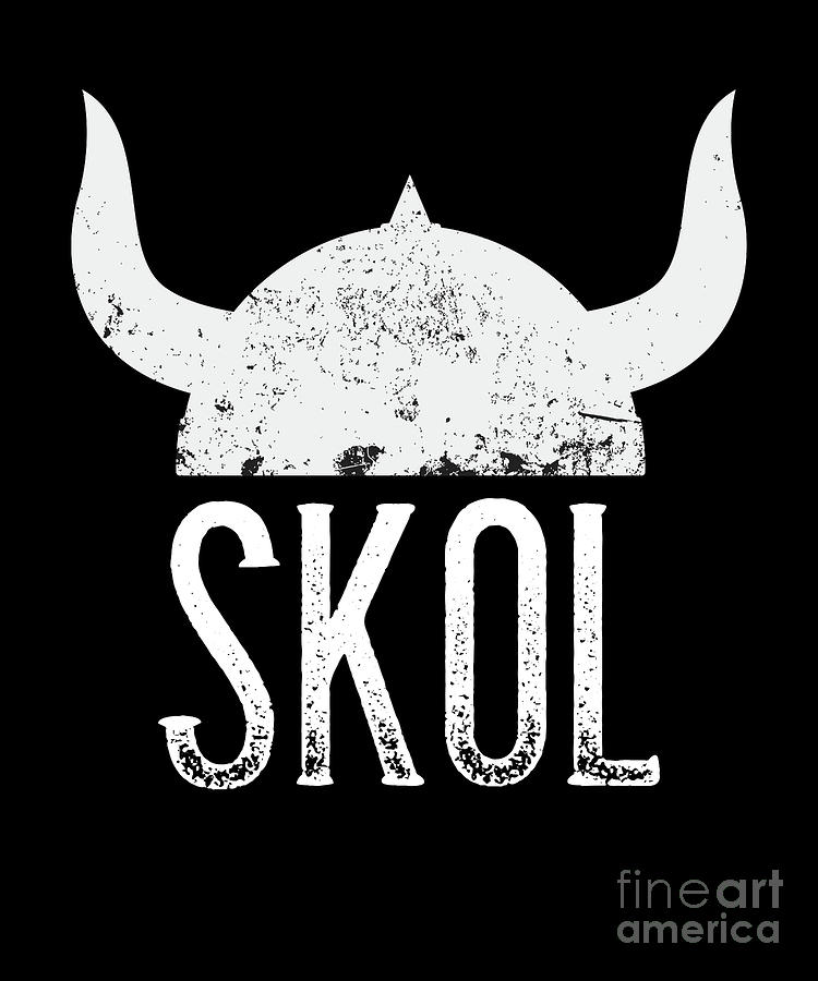 The Nordic Skol Helmet Drawing by Noirty Designs