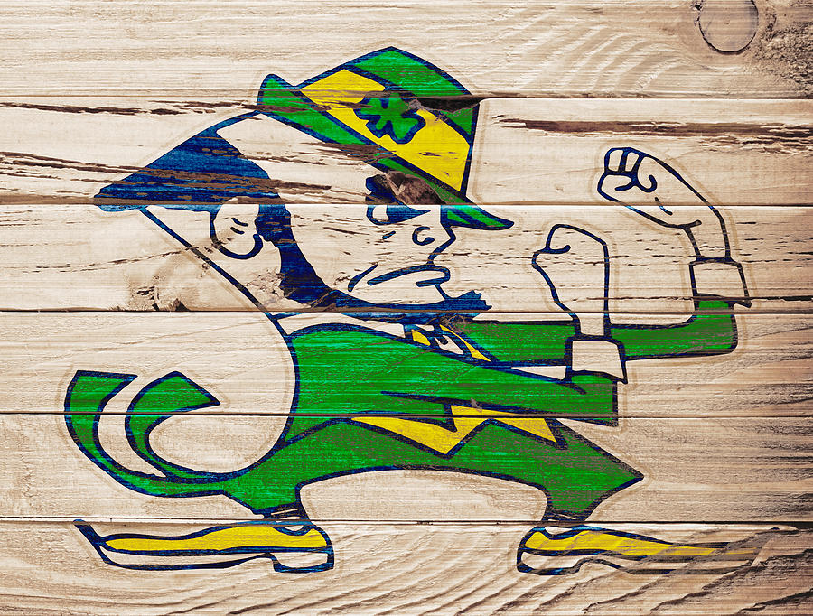 University Of Notre Dame Mixed Media - The Notre Dame Fighting Irish 1d by Brian Reaves