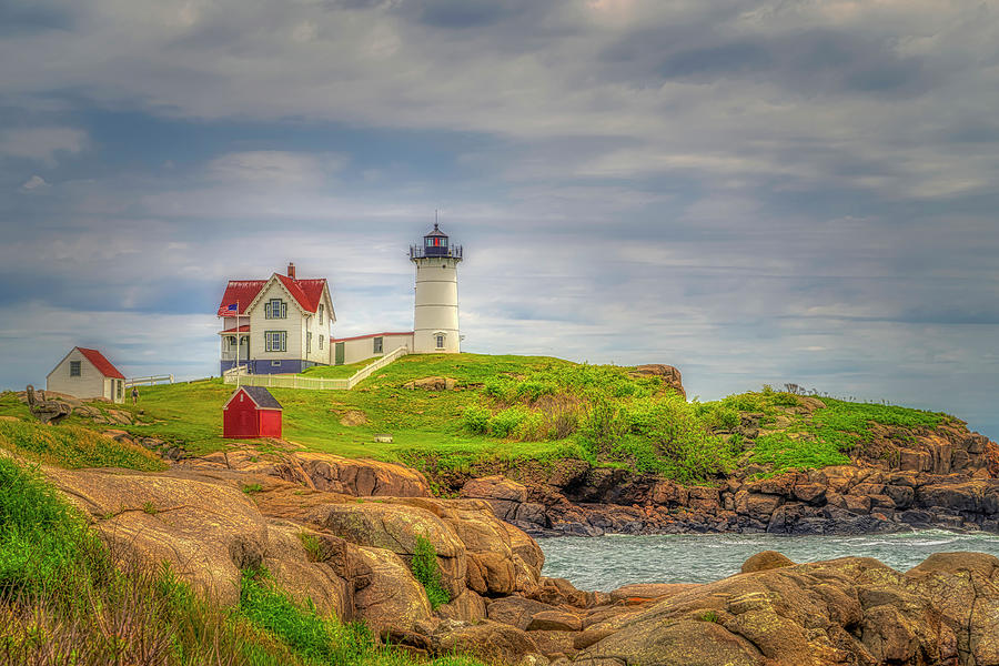 Lighthouse Photograph - The Nubble by Penny Polakoff
