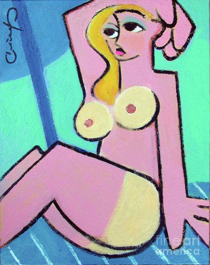 The nude sunbather Painting by Benjamin Casiano