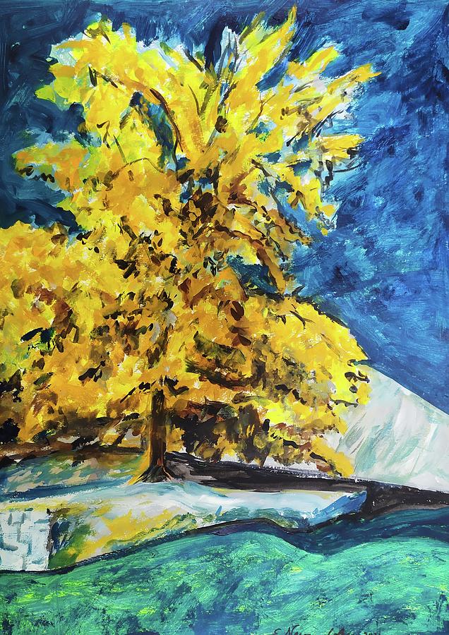 The Oak Tree by the Brook Painting by Esther Newman-Cohen