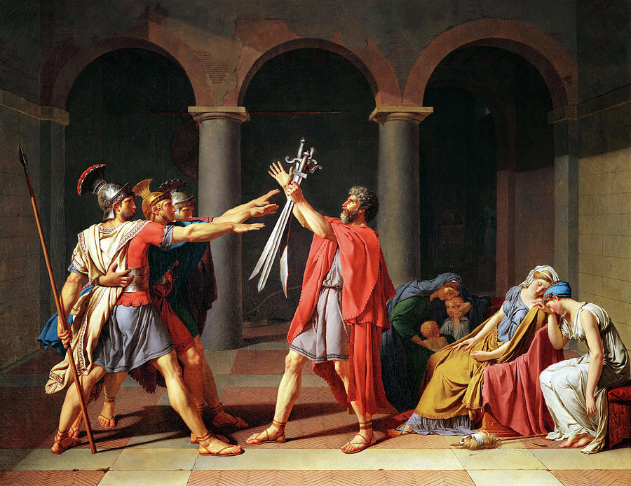 Knight Painting - The Oath of the Horatii, 1786 by Jacques-Louis David