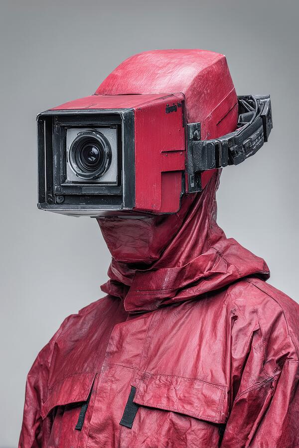 The Observer - Vintage Cyberpunk Portrait Digital Art by Matthias Hauser The Observer - Vintage Cyberpunk Portrait Digital Art by Matthias Hauser