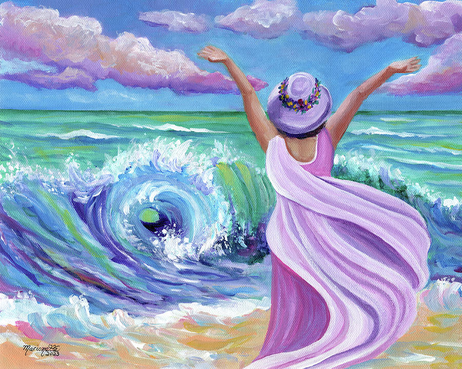 Hawaiian Painting - The Ocean Roars for Me by Marionette Taboniar
