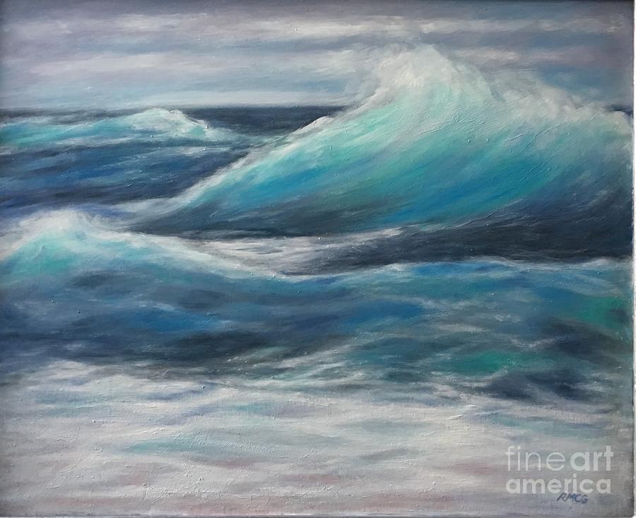 The Oceans Push and Pull Painting by Rose Mary Gates