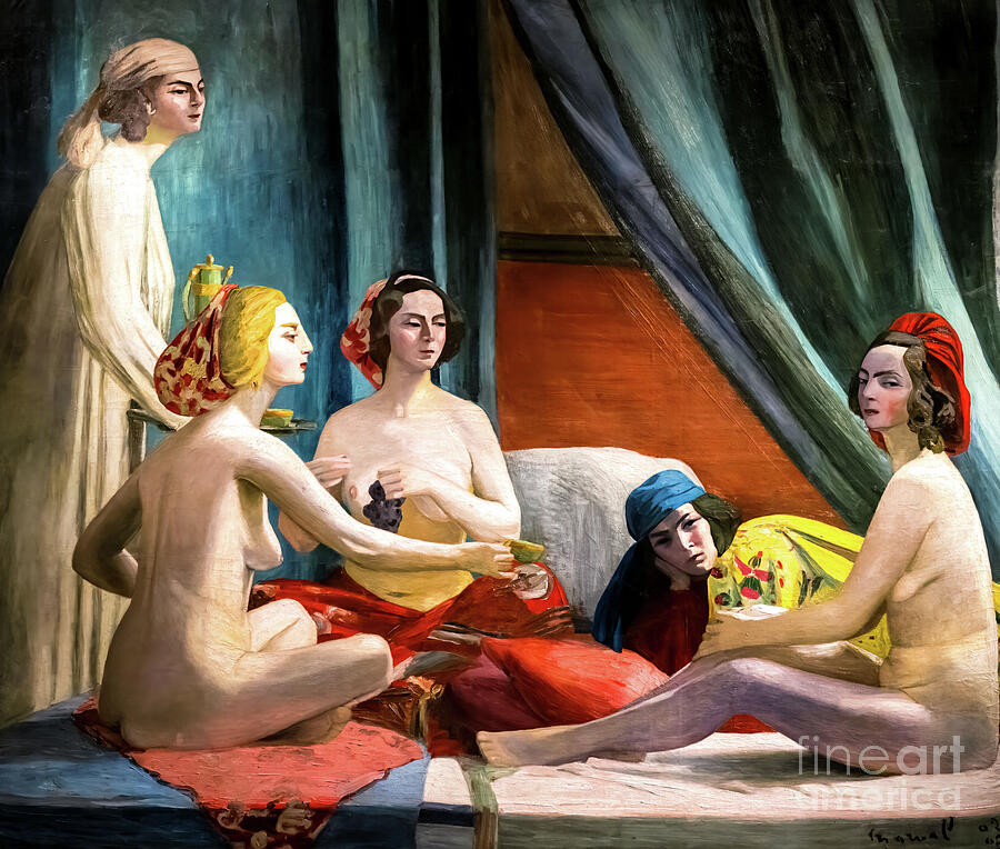 The Odalisques by Jacqueline Marval 1903 Painting by Jacqueline Marval