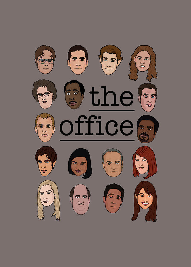 The Office Crew Lightweight Painting by Carrie Evans | Pixels