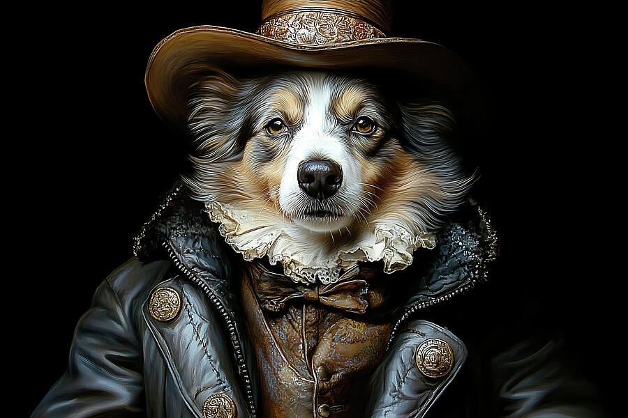 The Old Australian Shepherd Digital Art by JC Findley The Old Australian Shepherd Digital Art by JC Findley