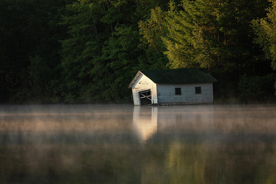 The Old Boathouse at Sunrise Photograph by Denise Kopko