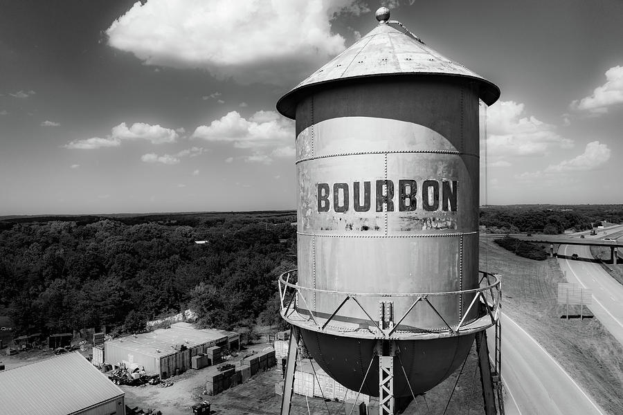 The Old Bourbon Tower In Black And White Photograph by Gregory Ballos