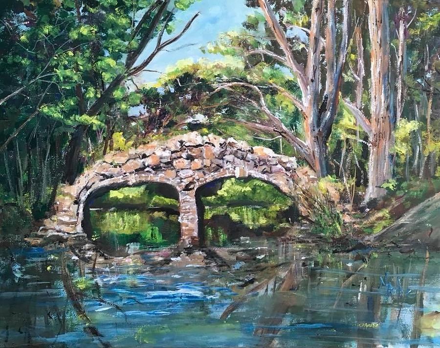 The Old Bridge Painting by Nancy Rabe - Fine Art America