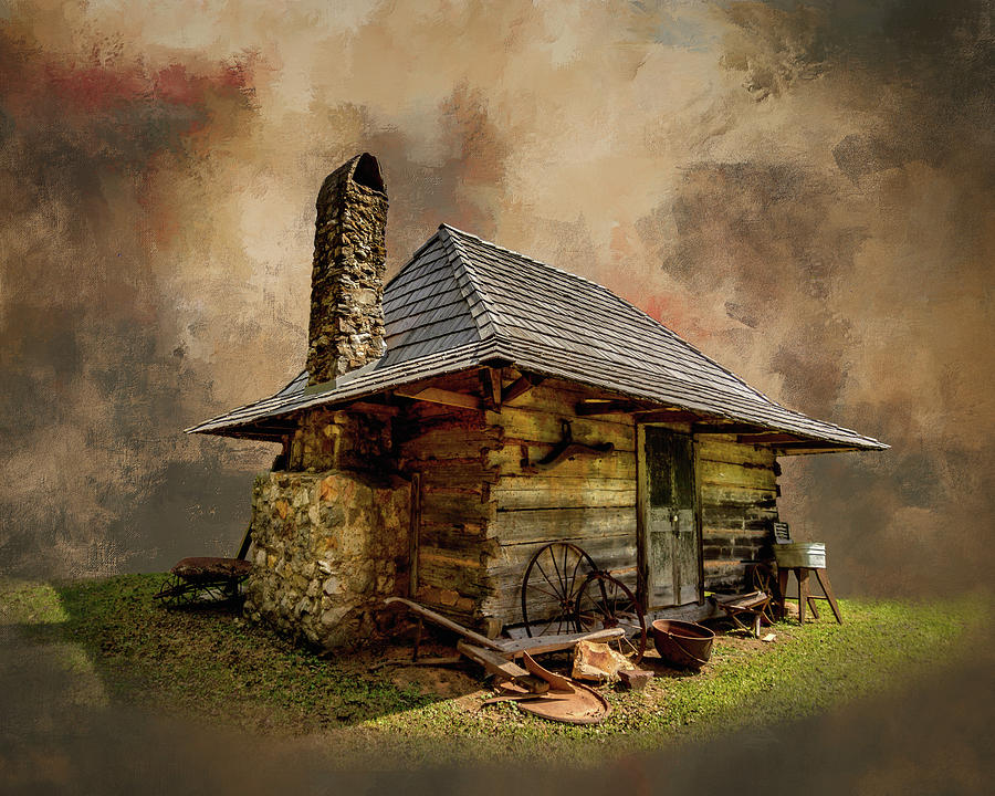 The Old Cabin Digital Art by Ken Frischkorn
