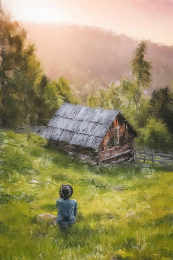 The Old Chalet Painting by Gary Arnold