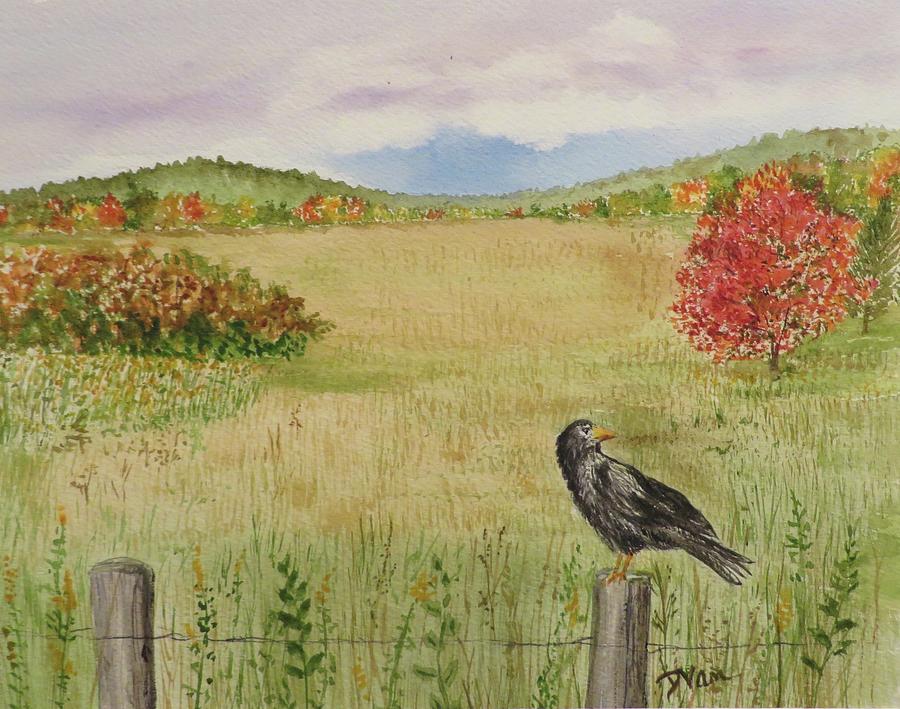 The Old Crow  Painting by Denise Van Deroef