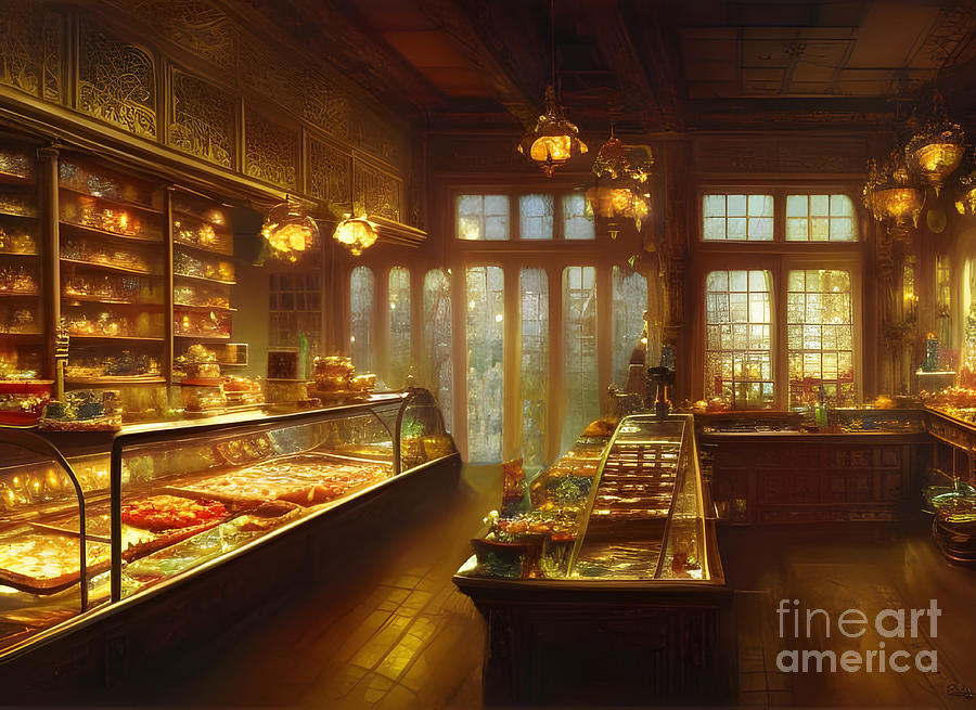 The Old Delicatessen Shop Painting by Philip Openshaw - Fine Art America