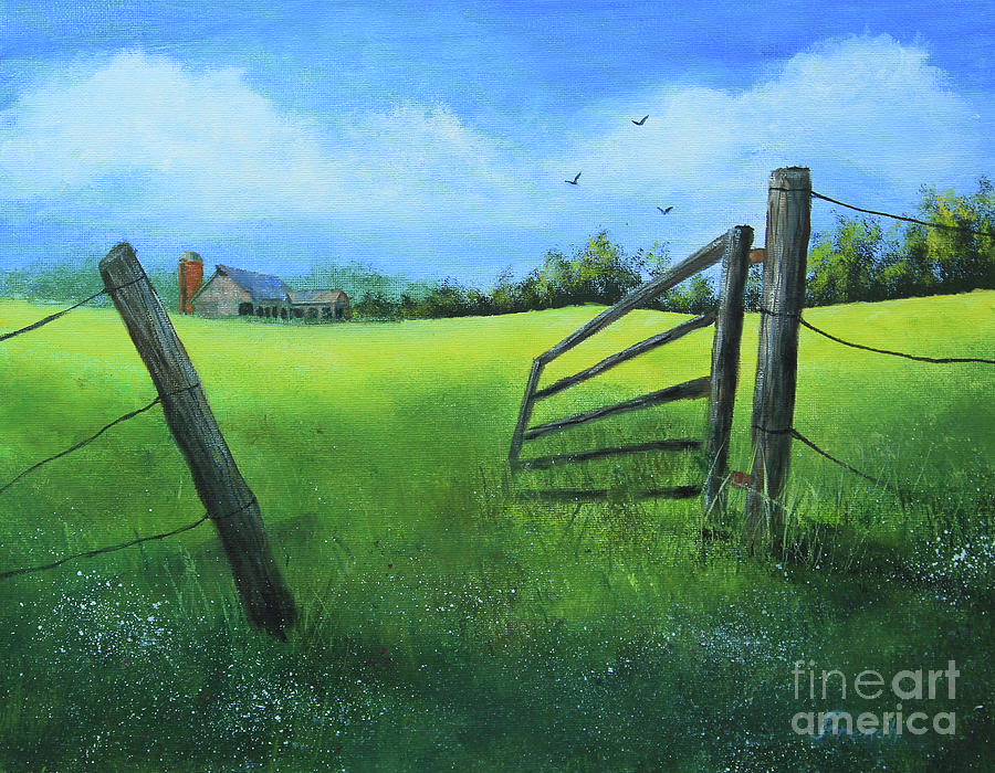The Old Farm Gate Painting by Jeanette French