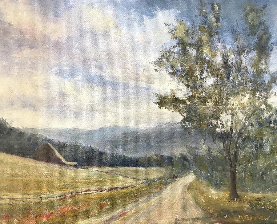 The Old Farm Road Painting by Rachel Barlow