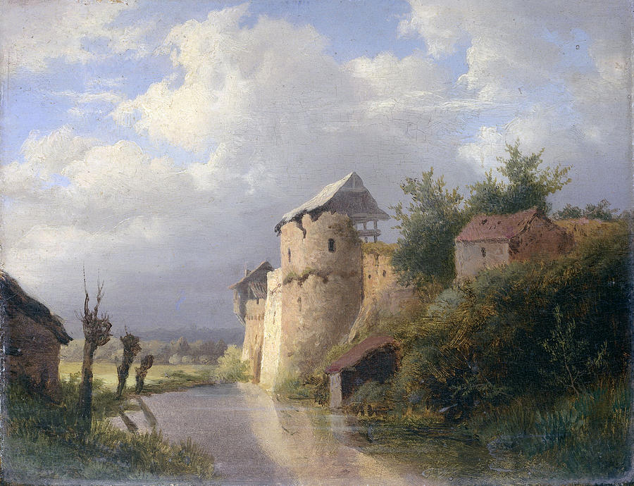 The Old Fortress Painting by Louwrens Hanedoes