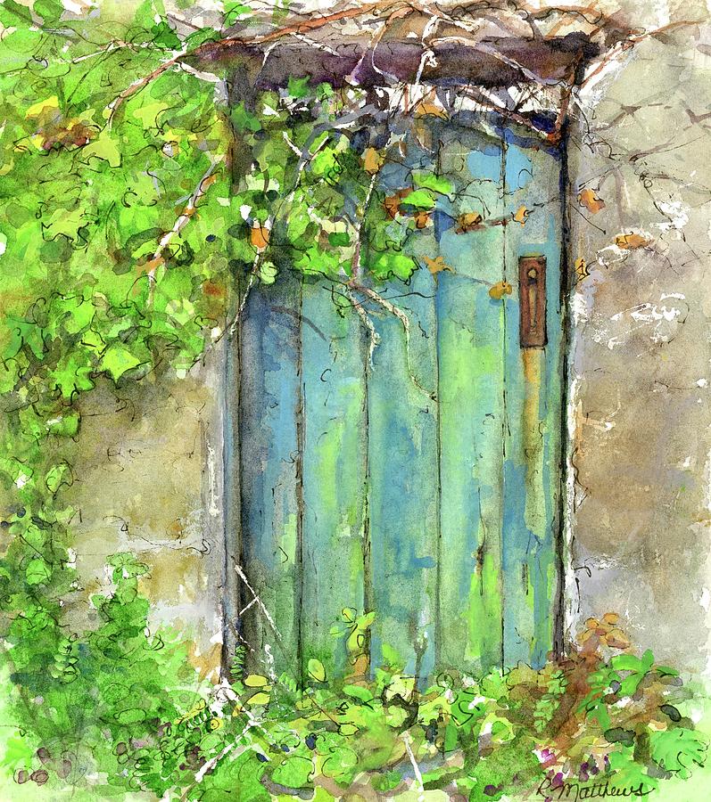 Garden Gate Painting - The Old Garden Gate by Rebecca Matthews
