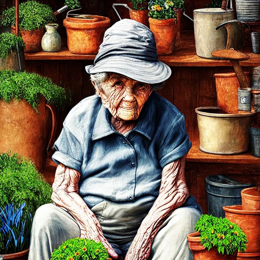 The Old Gardener Digital Art by Bob Smerecki - Fine Art America