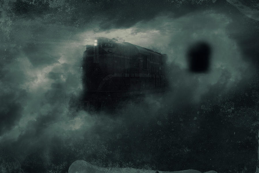 Fantasy Digital Art - The Old Ghost Train by Henriette S-Hansen