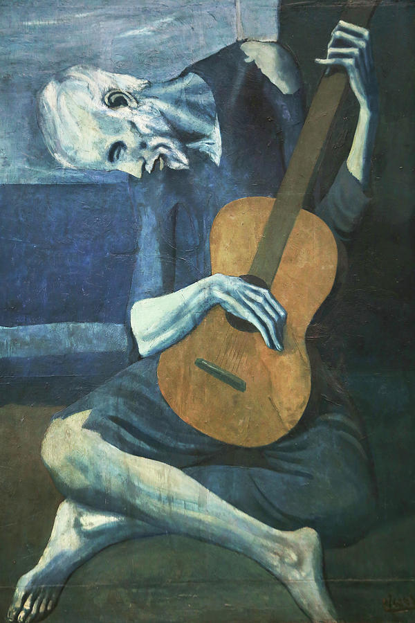 The Old Blind Guitarist Painting