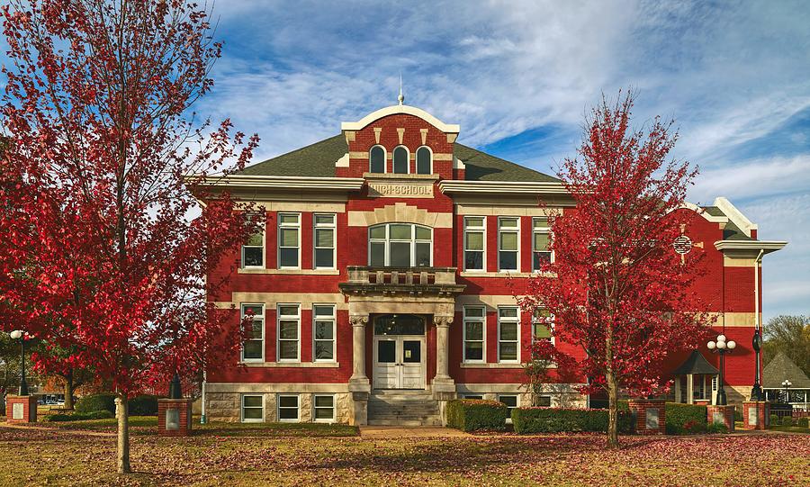 Fall Photograph - The Old High School in Autumn by Mountain Dreams