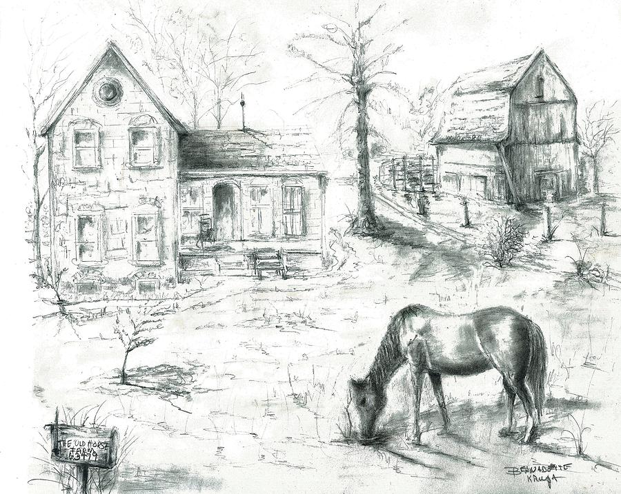 The Old Horse Farm Painting by Bernadette Krupa