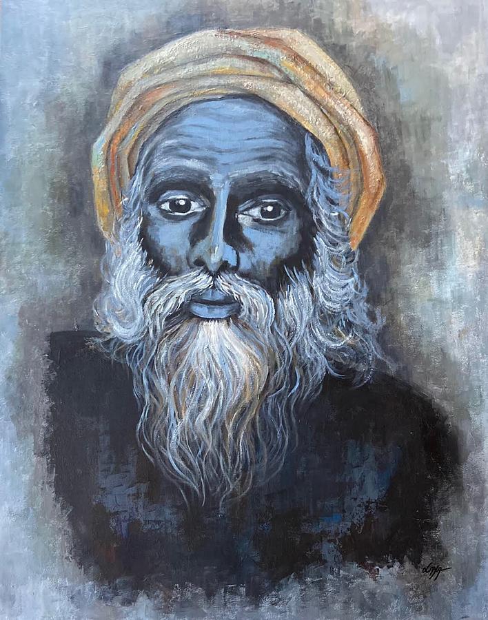 The Old Man Painting by Laya Joseph | Fine Art America