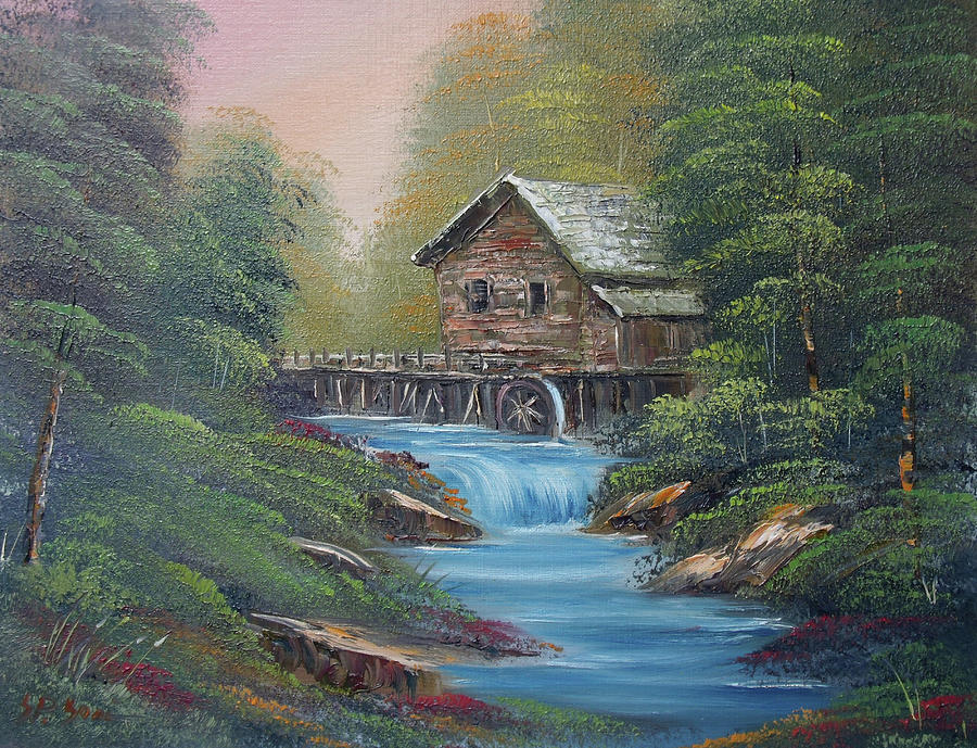 Tree Painting - The Old Mill by Sead Pozegic
