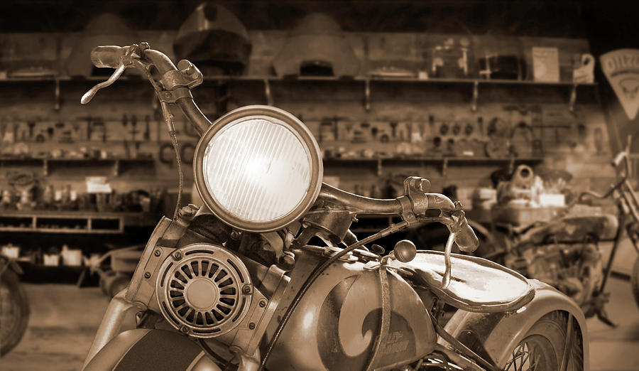 The Old Motorcycle Shop 2 Photograph by Mike McGlothlen