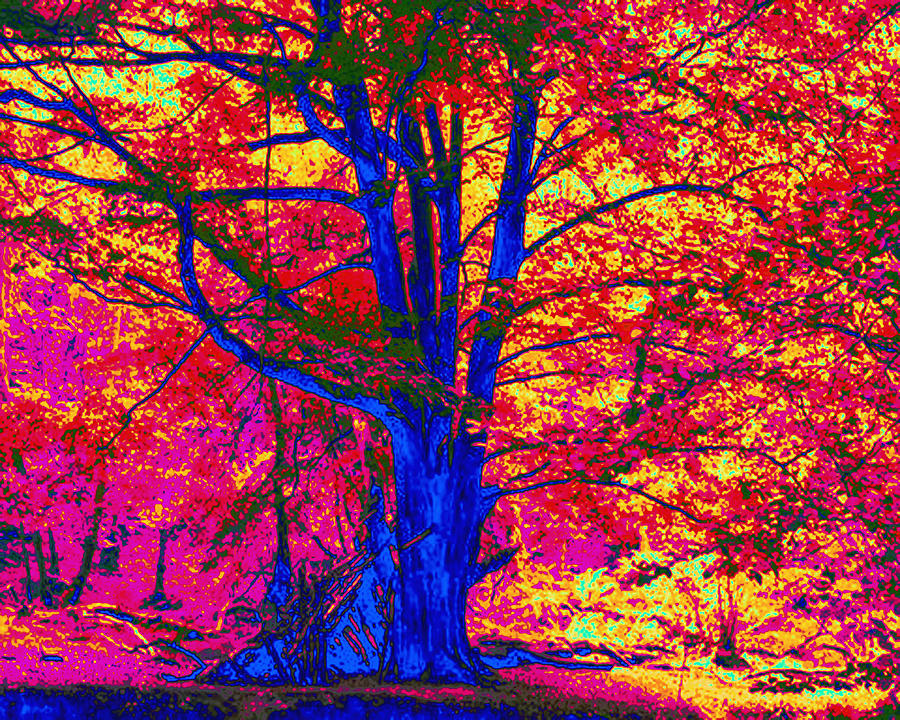 Abstract Digital Art - The Old Oak Tree  by Merice Ewart