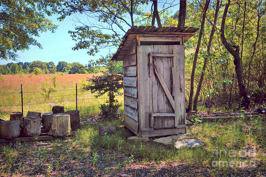 The Old Outhouse Photograph by Karen Beasley