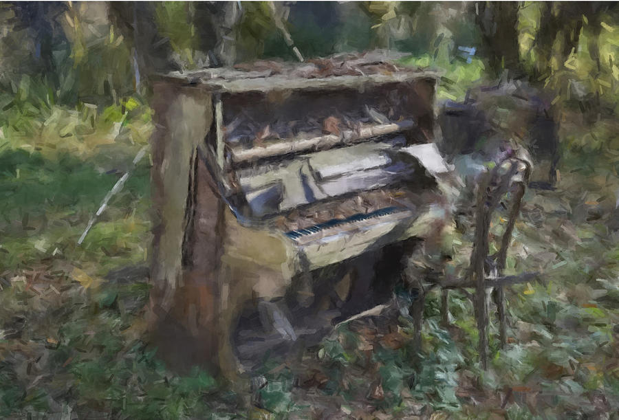 The Old Piano Painting by Gary Arnold