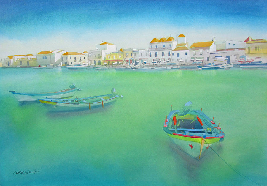 the old port Tavira Portugal Painting