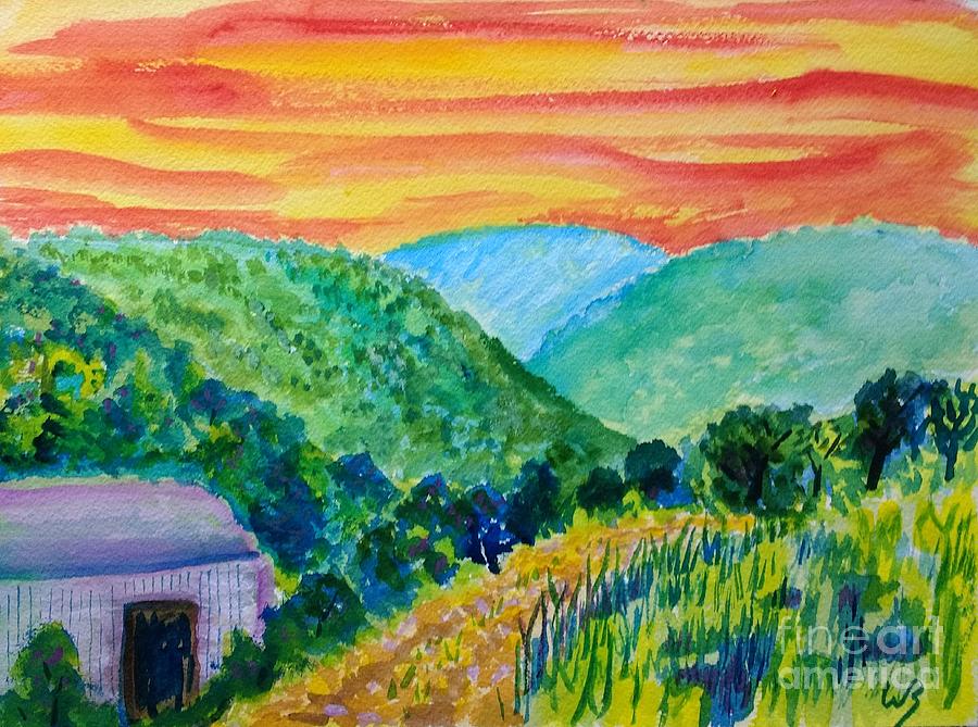 The Old Pump House in the Allegheny Mountains Painting by Walt Brodis