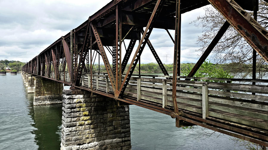 The Old Railroad Bridge Side View Photograph by Kathy K McClellan