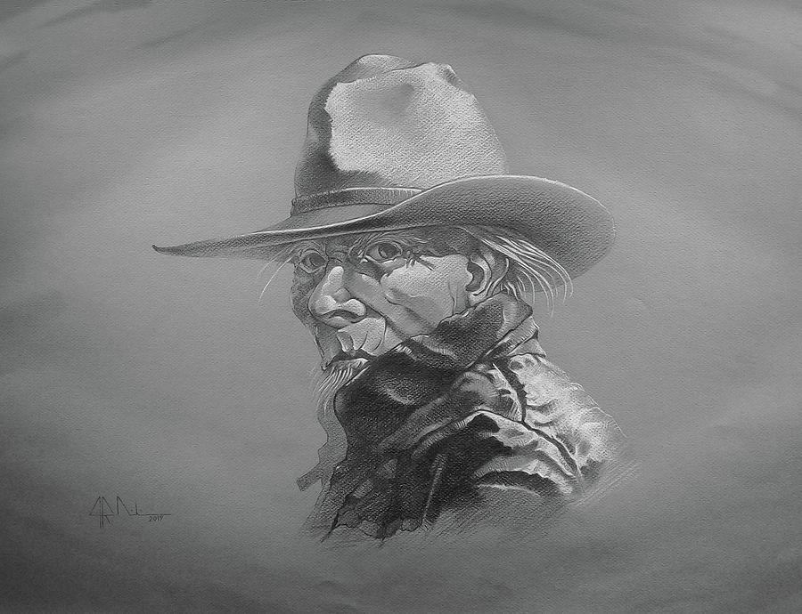 The Old Rancher Drawing by JR Nihiser Fine Art America