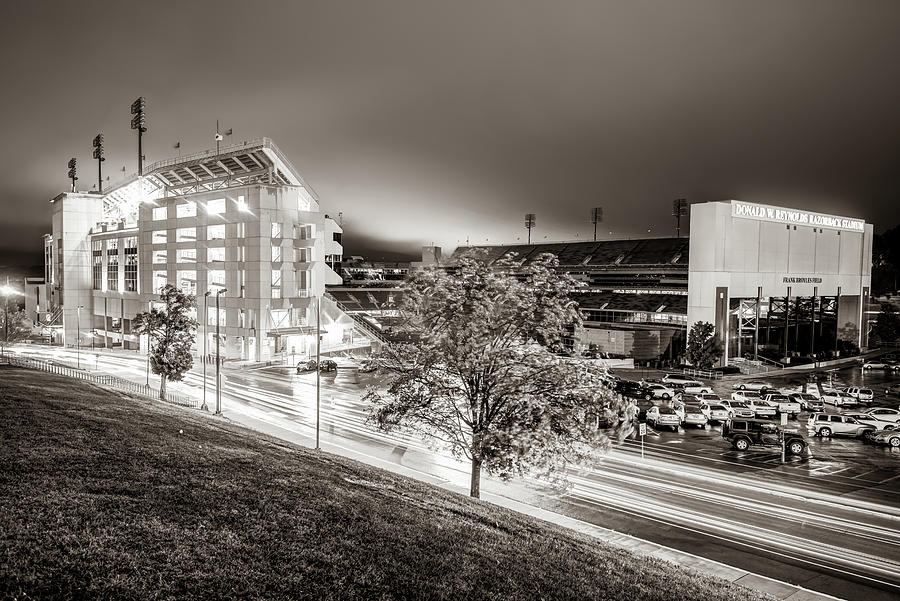 The Old Razorback Football Stadium In Sepia Photograph by Gregory Ballos