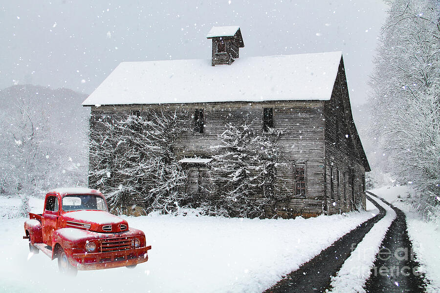 The Old Schoolhouse in Winter Photograph by Shelia Hunt