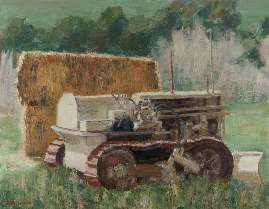 Landscape Painting - The Old Tractor by Todd Swart