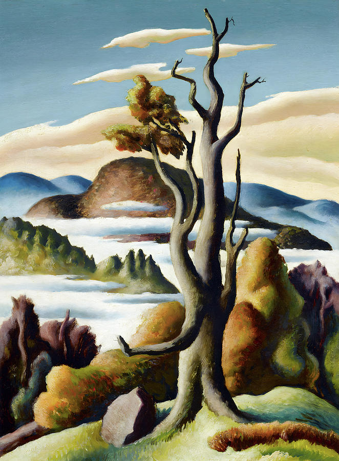 The Old Tree, Beckett, Massachusetts Painting by Thomas Hart Benton ...