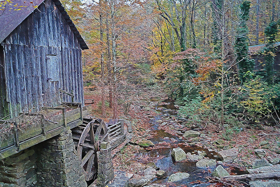 The Old Water Mill Digital Art by Chauncy Holmes
