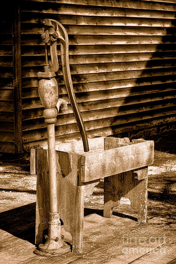 The Old Water Pump - Sepia Photograph by American West Legend The Old Water Pump - Sepia Photograph by American West Legend