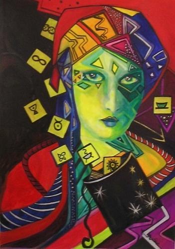 Fortune Tellers Painting - The Fortune Teller by Carolyn LeGrand