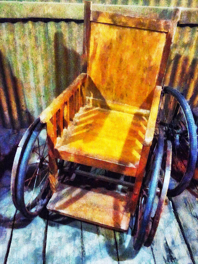 The Old Wheelchair Digital Art by Steve Taylor