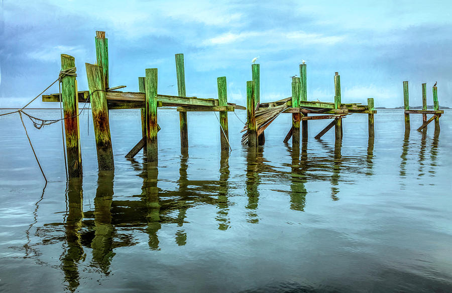 The Old Wooden Docks Photograph by Debra and Dave Vanderlaan