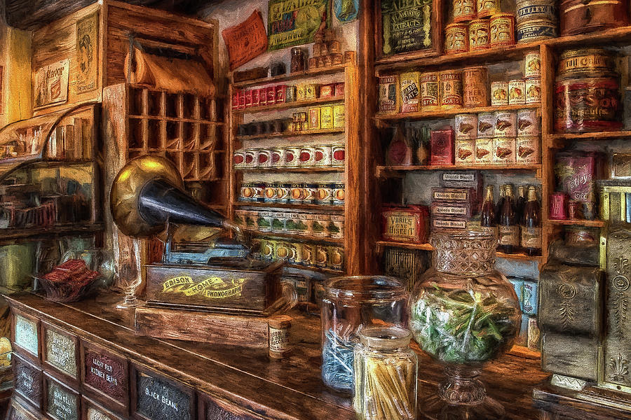 The Oldest Store Museum - Painted Photograph by Steve Rich - Fine Art ...