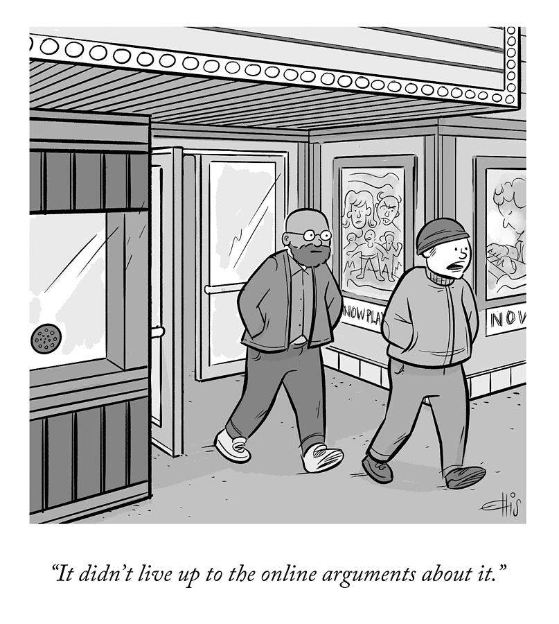 The Online Arguments Drawing by Ellis Rosen